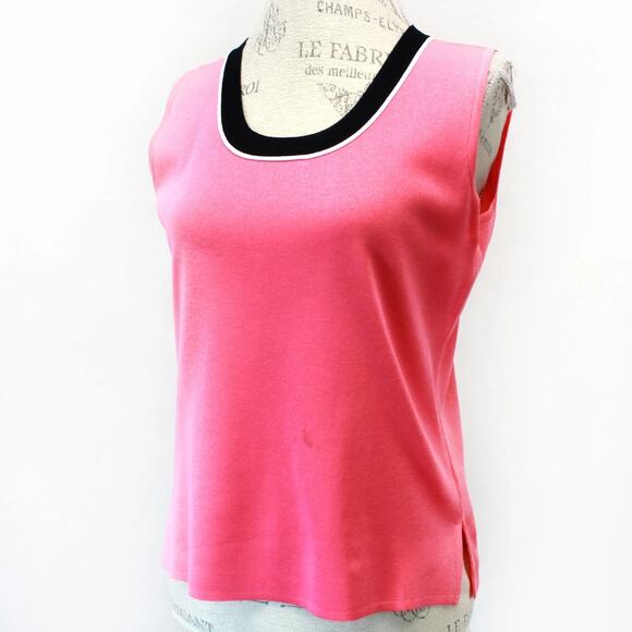 Ming Wang Pink Open Front Classic 100% Filament Cardigan Jacket & Top Set Small - Picture 9 of 14